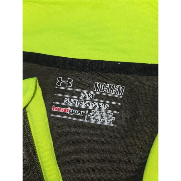 Under Armour Mens HeatGear Loose Fit 1/4 Zip Medium Green - Picture 5 of 8